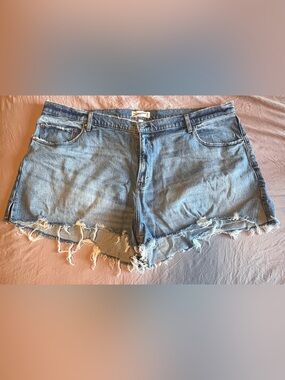 Abercrombie & Fitch | Light Blue Distressed Women’s Jean Shorts | Size 36/22, 22